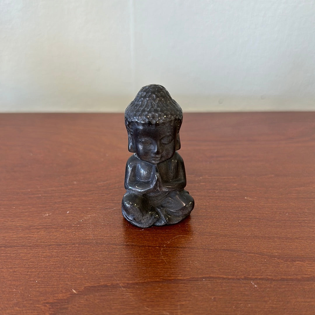 Goldsheen Obsidian Sitting Buddha