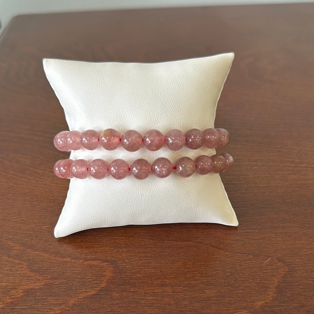 Strawberry Quartz Stretch Bracelet