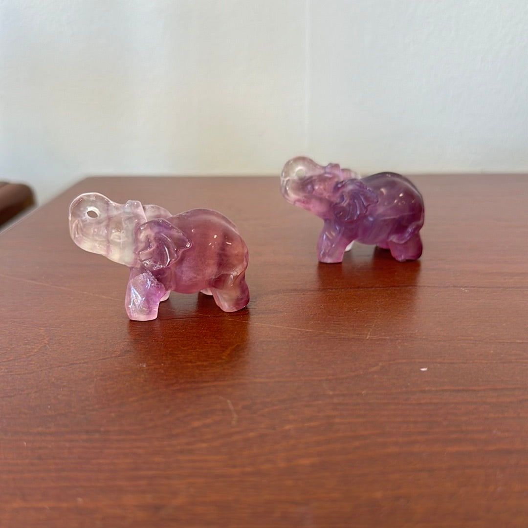 Rainbow Fluorite 3in Elephant