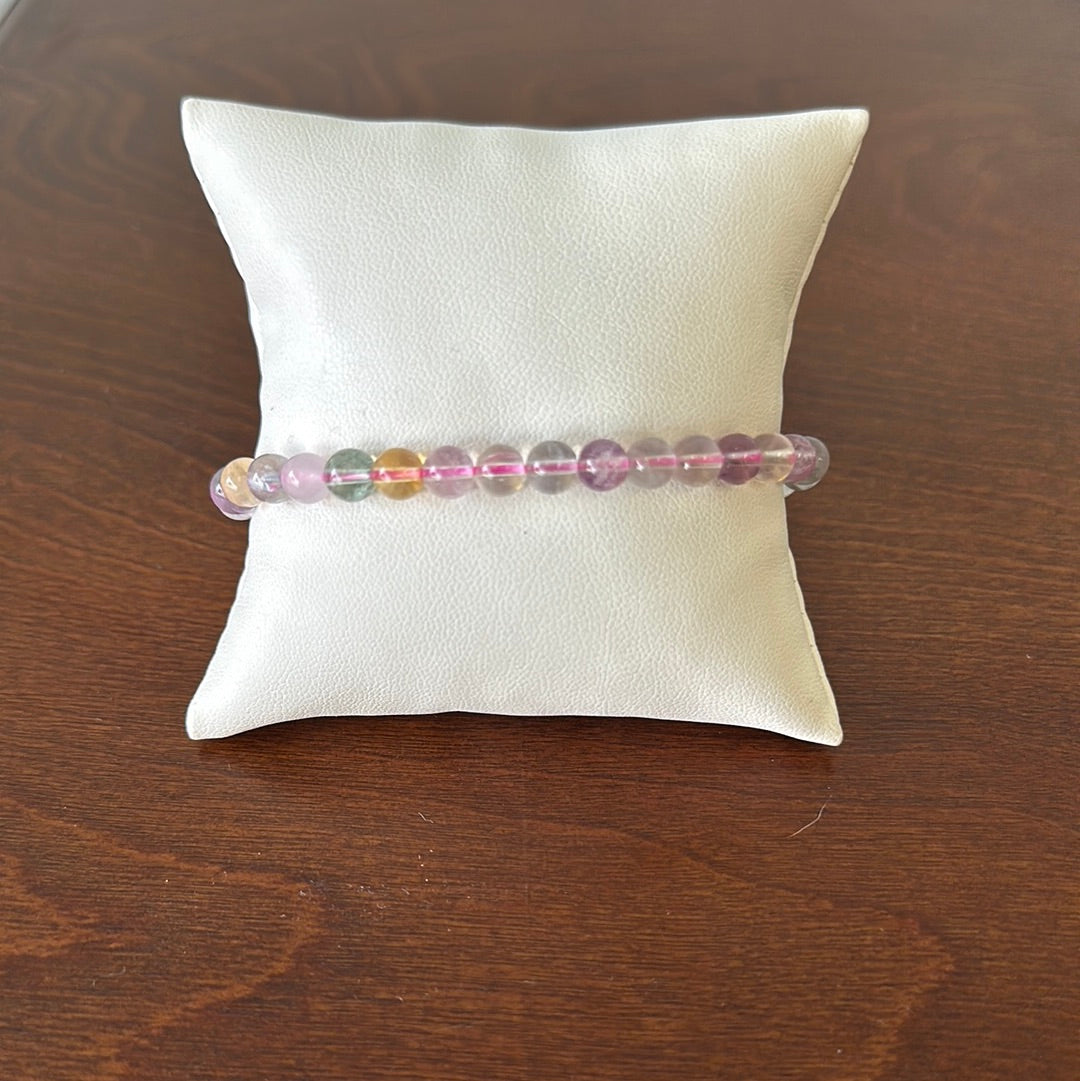 Rainbow Fluorite Stretch Braceletm