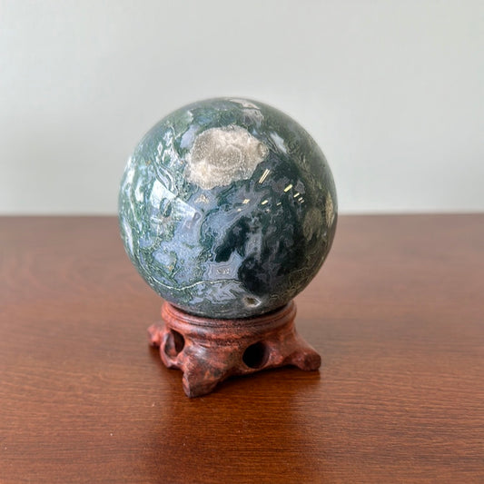 Moss Agate 74mm Sphere