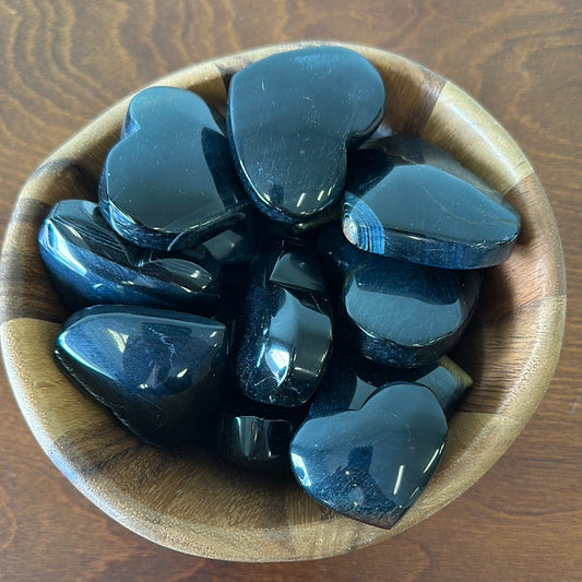 Blue Tigers Eye Sm Heart