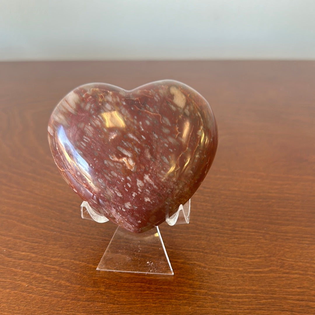 Petrified Wood Lg Heart