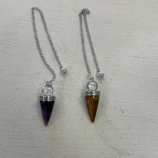 Fancy Gemstone Pendulum with Crystal Ball