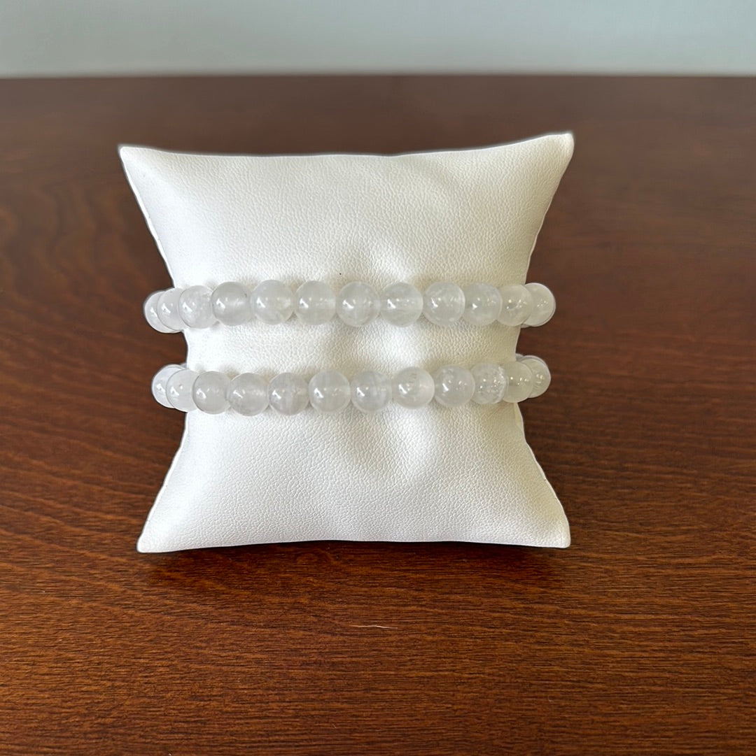 White Moonstone Stretch Bracelet