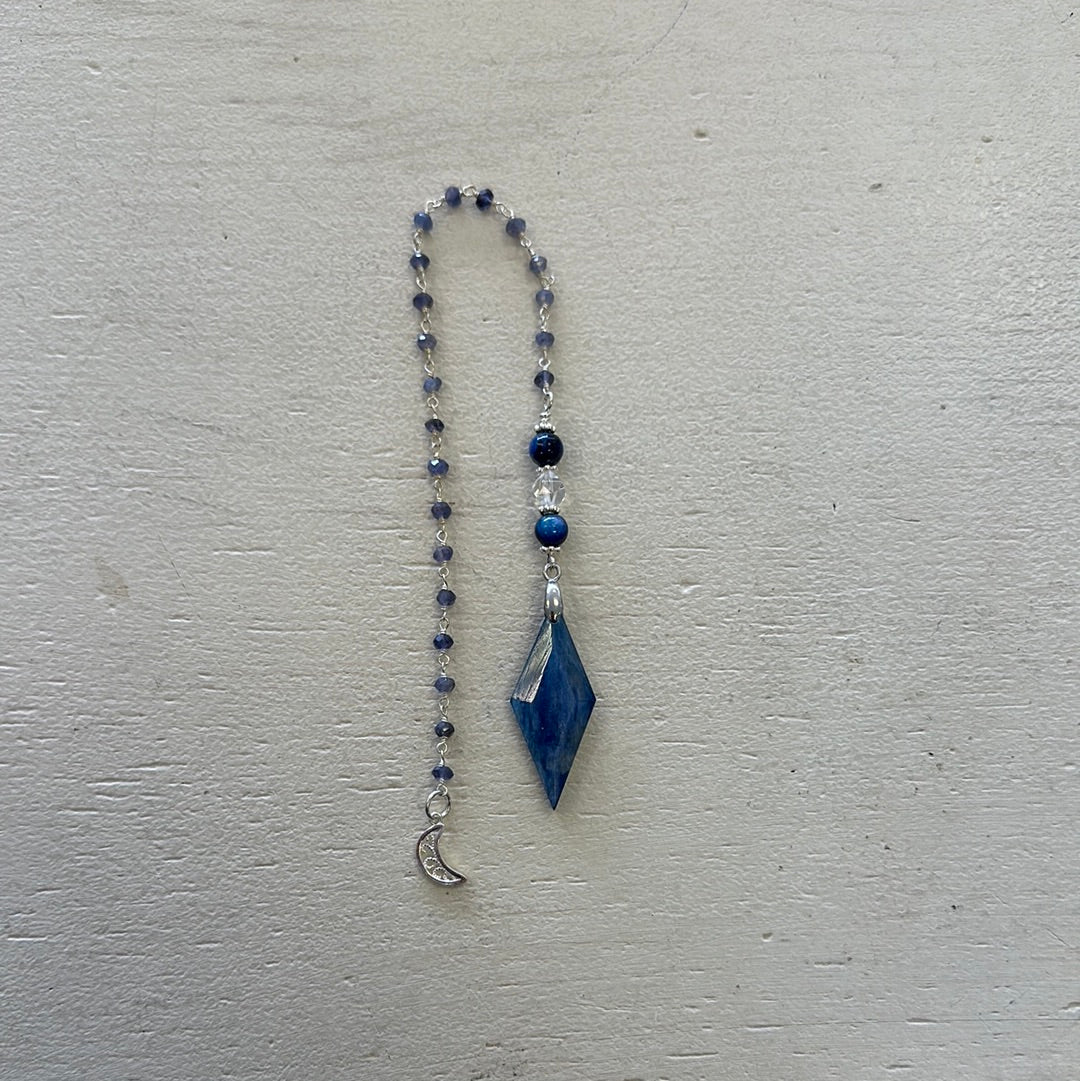 Gaias Grace Blue Kyanite and Iolite w moonCharm