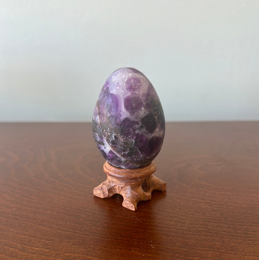 Purple Fluorite In Opal Lg Egg