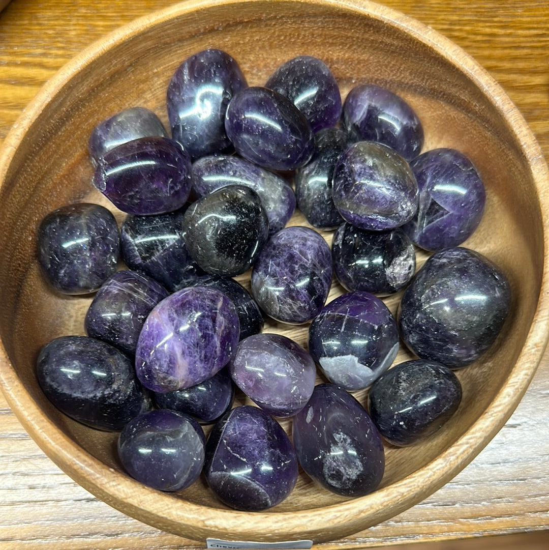 Chevron Amethyst Tumbled