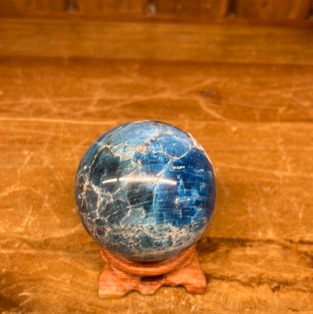 Blue Apatite Lg Sphere