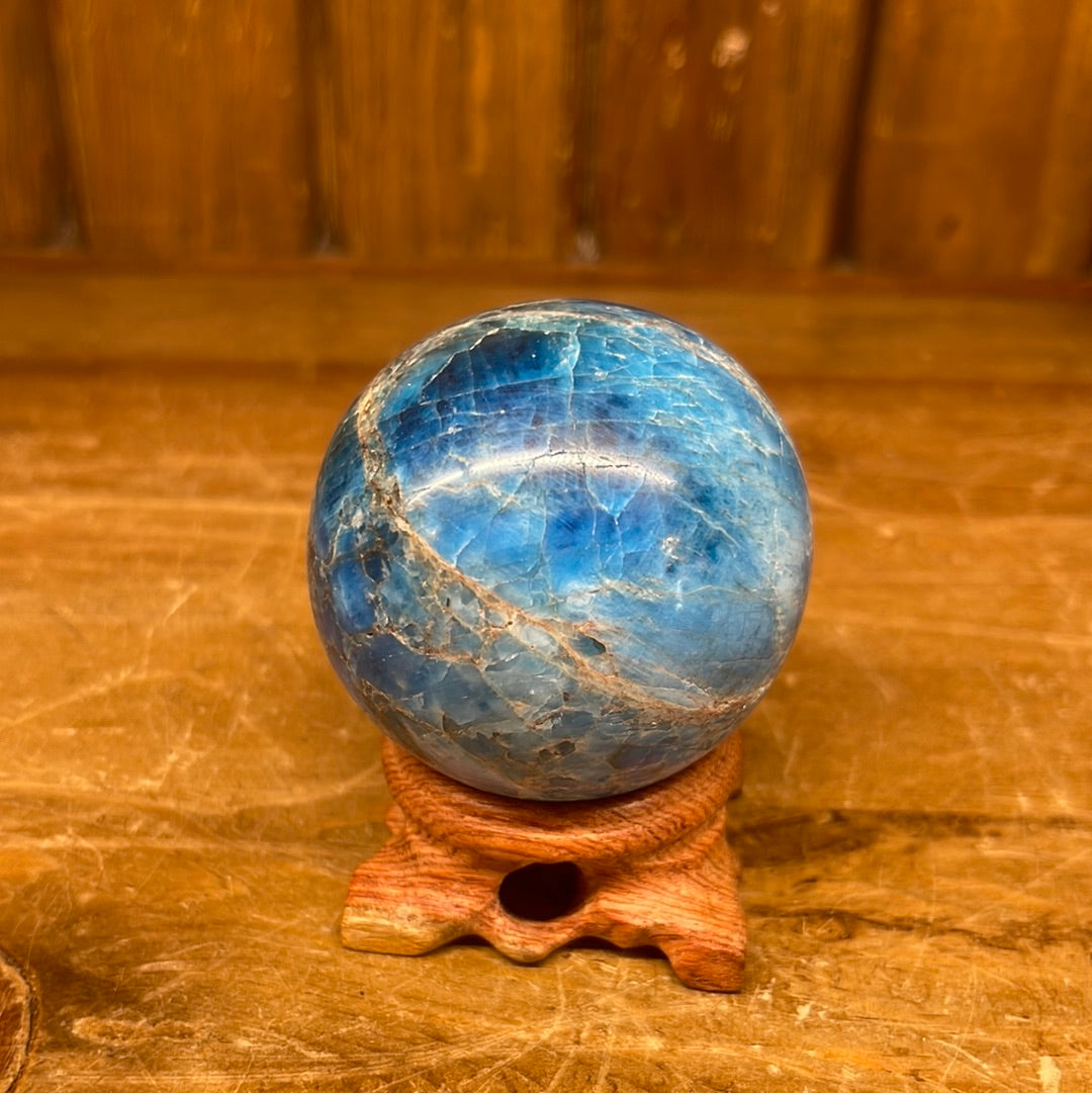 Blue Apatite Lg Sphere