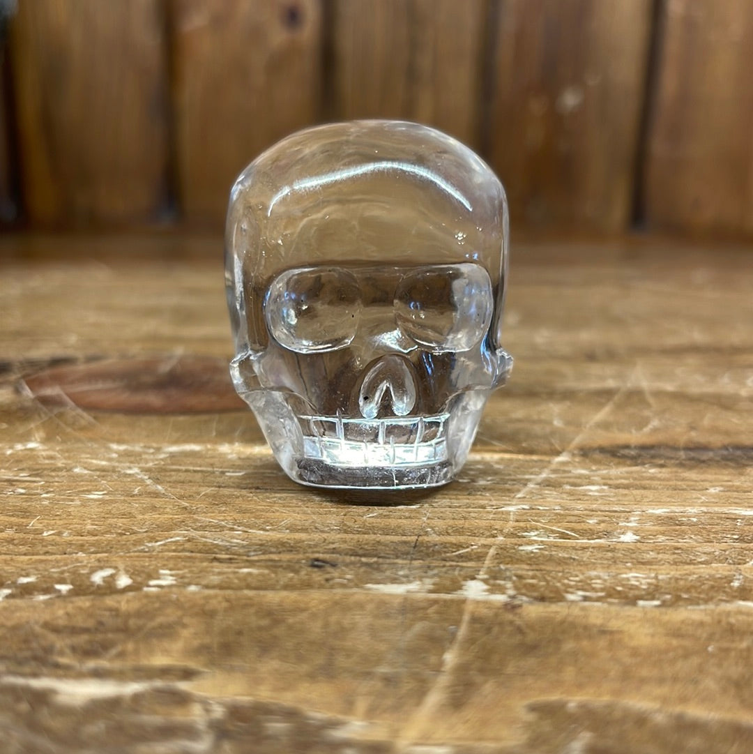 Leandro Clear Quartz 2in Skull