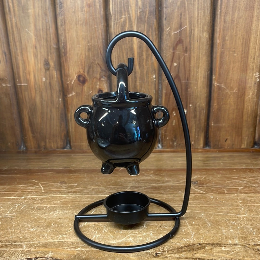 Ceramic Cauldron Oil Burner With Stand