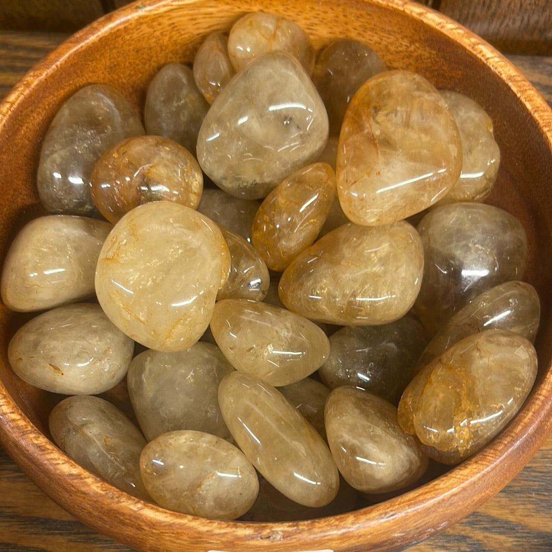 Yellow Hematoid Quartz Tumbled