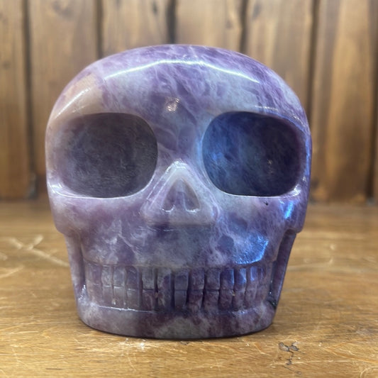 Lepidolite Kunzite 3lb Skull