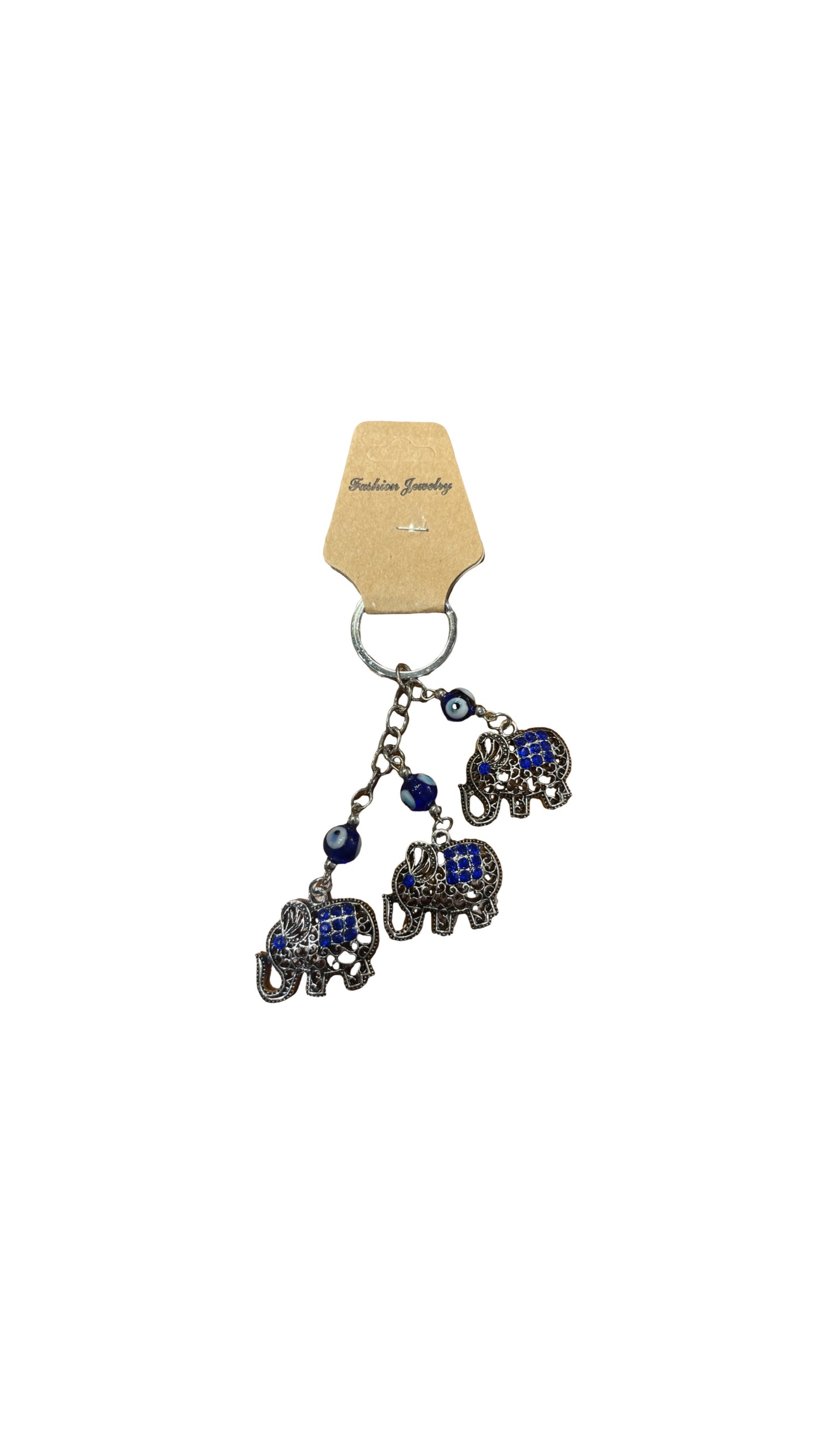 Evil Eye Elephant Key Chain