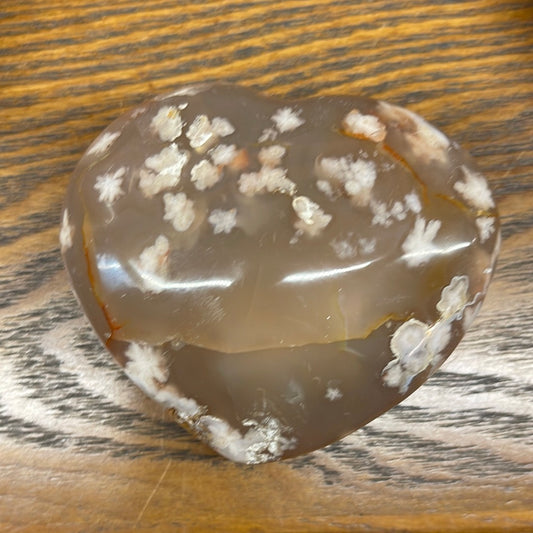 Flower Agate xlg Heart