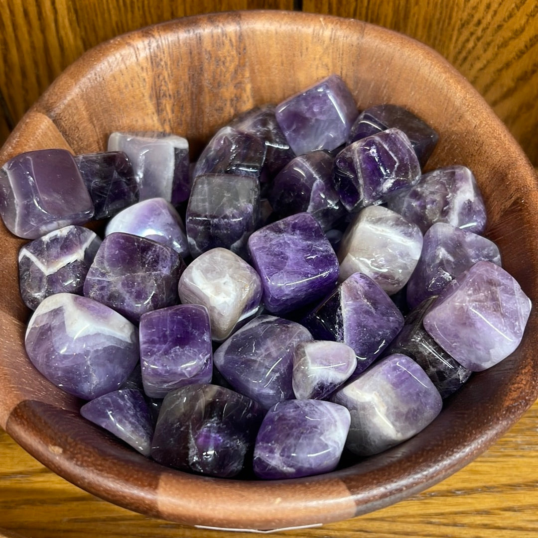 Chevron Amethyst Cube