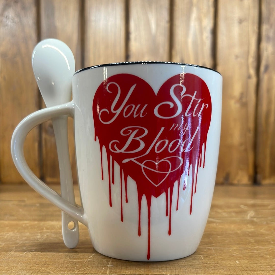 You Stir My Blood Mug and Spoon Set