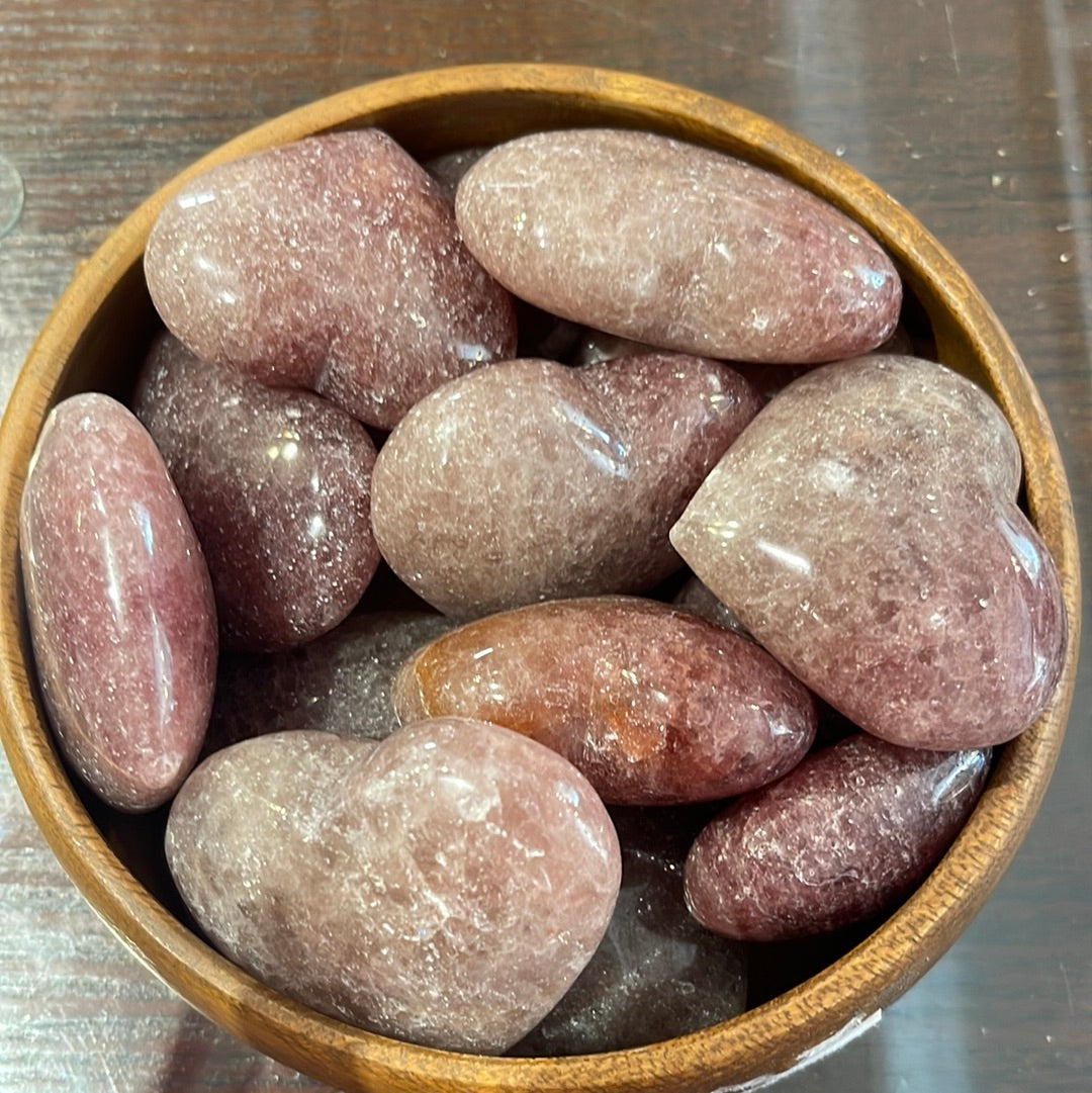 Strawberry Quartz Lg Heart