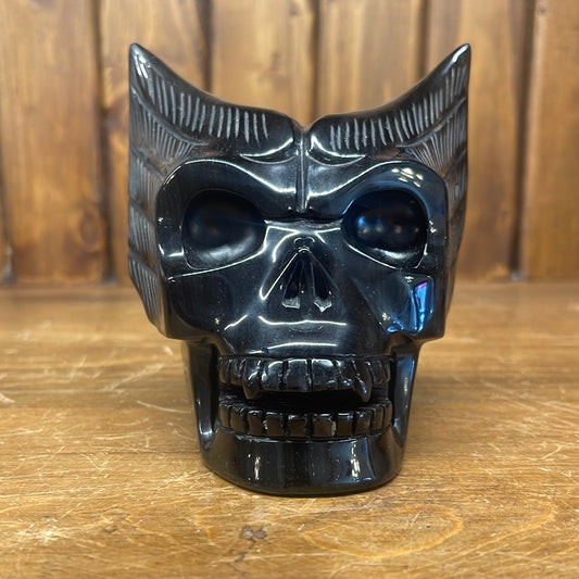 Silver Sheen Obsidian 2.5lb Vampire Skull